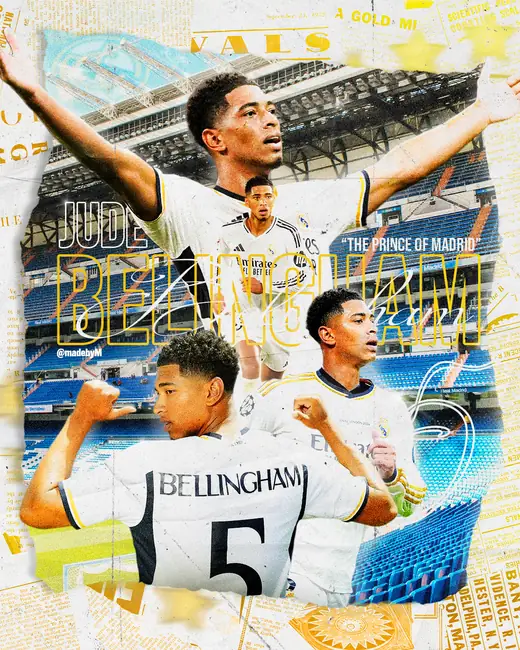 Jude Bellingham poster titled The Prince of Madrid