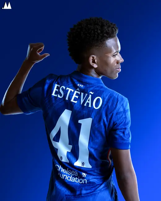 Estêvão poster in the Chelsea number 41 shirt