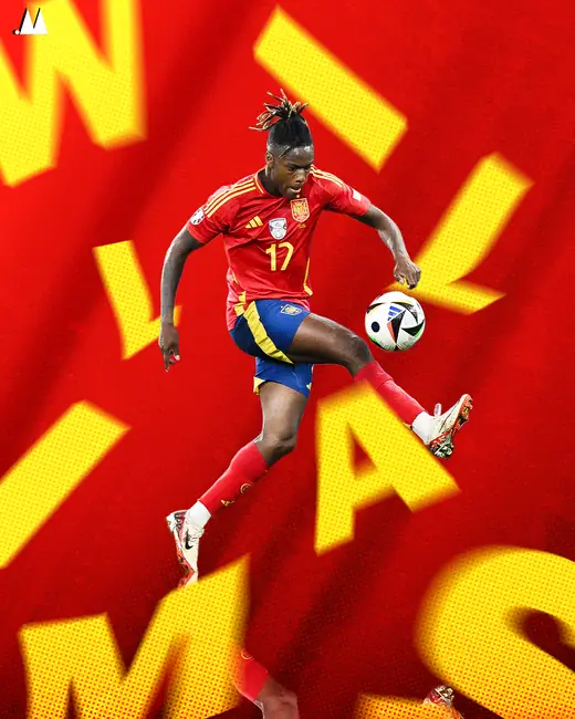 Spain number 17 player poster with large Williams lettering