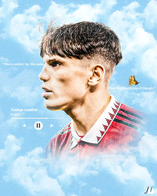 Player poster laid out as a music player interface
